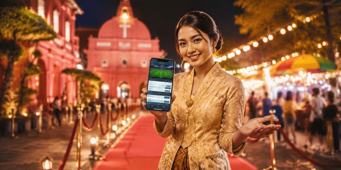Wanita berbaju kebaya menikmati pengalaman pertaruhan sukan di Melaka